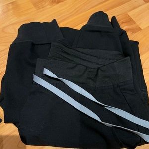 Black medium tall Zamora fig scrubs